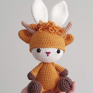 Schema all'uncinetto per costume da coniglio bue per amigurumi (download digitale PDF)