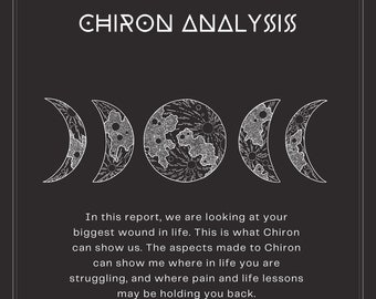 Psychic Channeled Chiron Reading Astrology: Chiron Reading, In-Depth Analysis, Psychic Astrology PDF Reading, Astrology Healing Reading