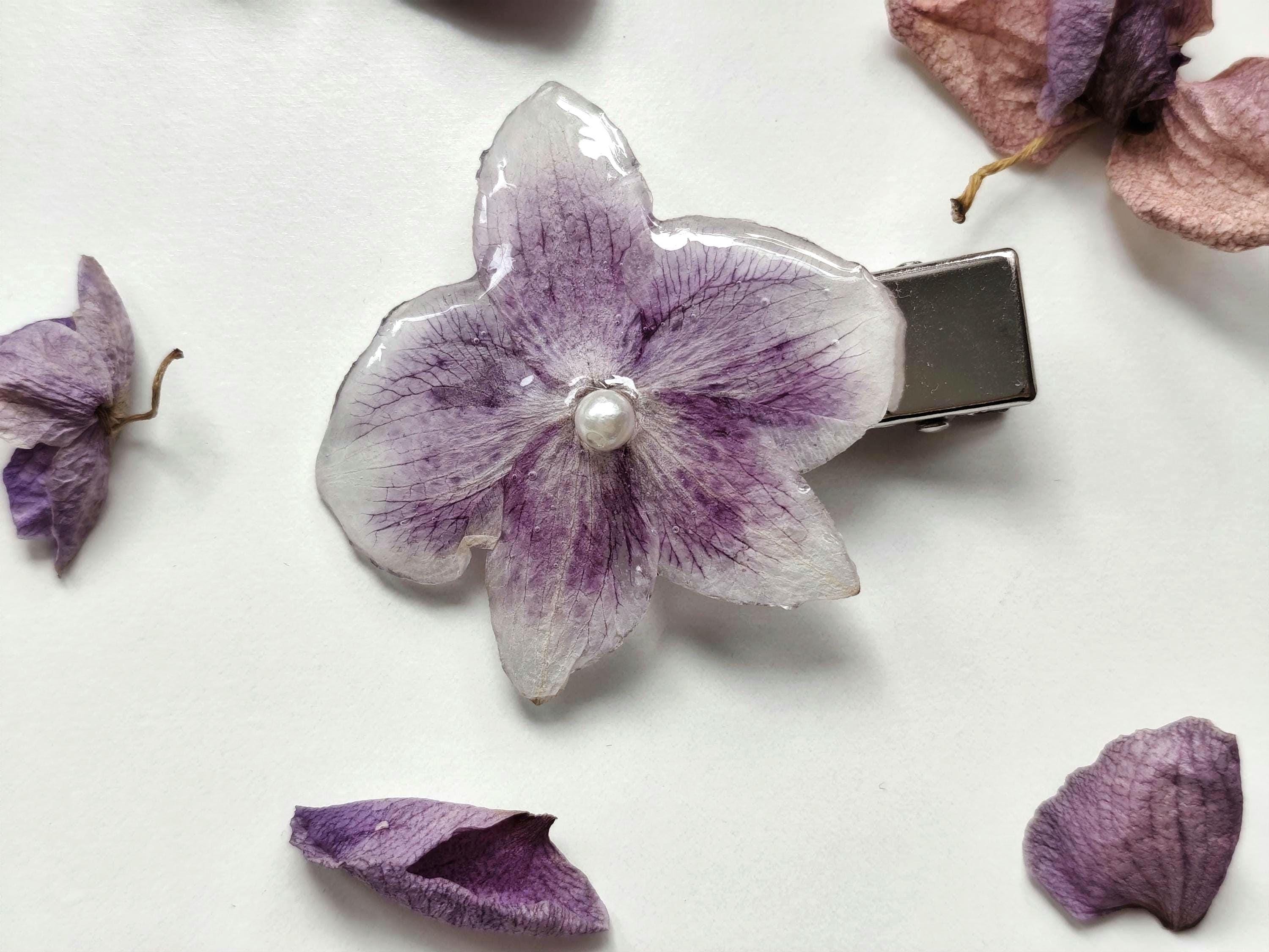 Fermaglio Per Capelli A Fiore Di Orchidea Hawaiana, Foam, Colori Bordeaux E Rosa, Confezione Singola