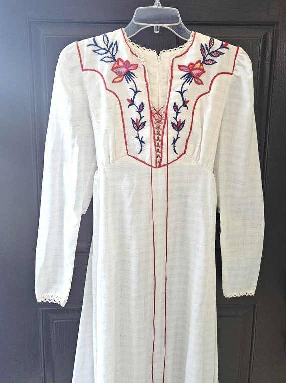Vintage CANDI JONES Embroidered Boho Dress Size 6 - image 5