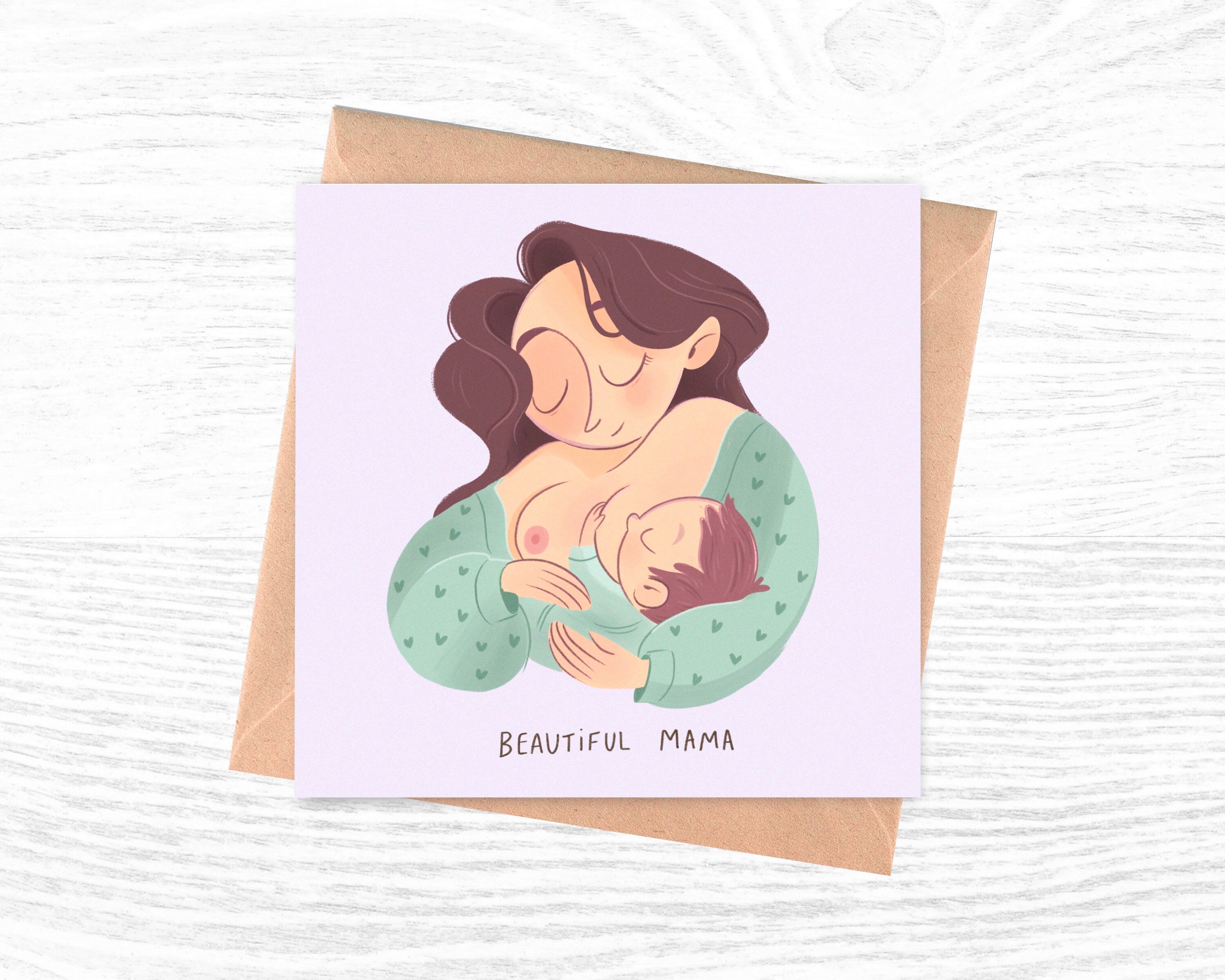 Mothers Day card breastfeeding card breastfeeding gifts Etsy