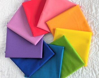 Rainbow Brights - Moda Bella Solids - 9 Piece Curated Bundle