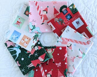 Tiny Christmas - 6 FQ Curated Selection - Lizzy House for Moda Fabrics - Curated Fat Quarter Bundle