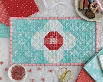 Crystal Blossom Mug Rug PDF Pattern