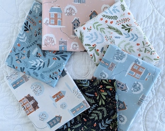 Purrfect Christmas - 6 FQ Curated Selection - Elena Amo for Moda Fabrics - Curated Fat Quarter Bundle