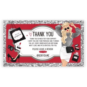 Aangepast bedankt voor het winkelen in mijn Poshmark Closet, Ebay-visitekaartjes, Mercari Dankbaarheidskaart Ondersteunende Depop-bedankkaarten