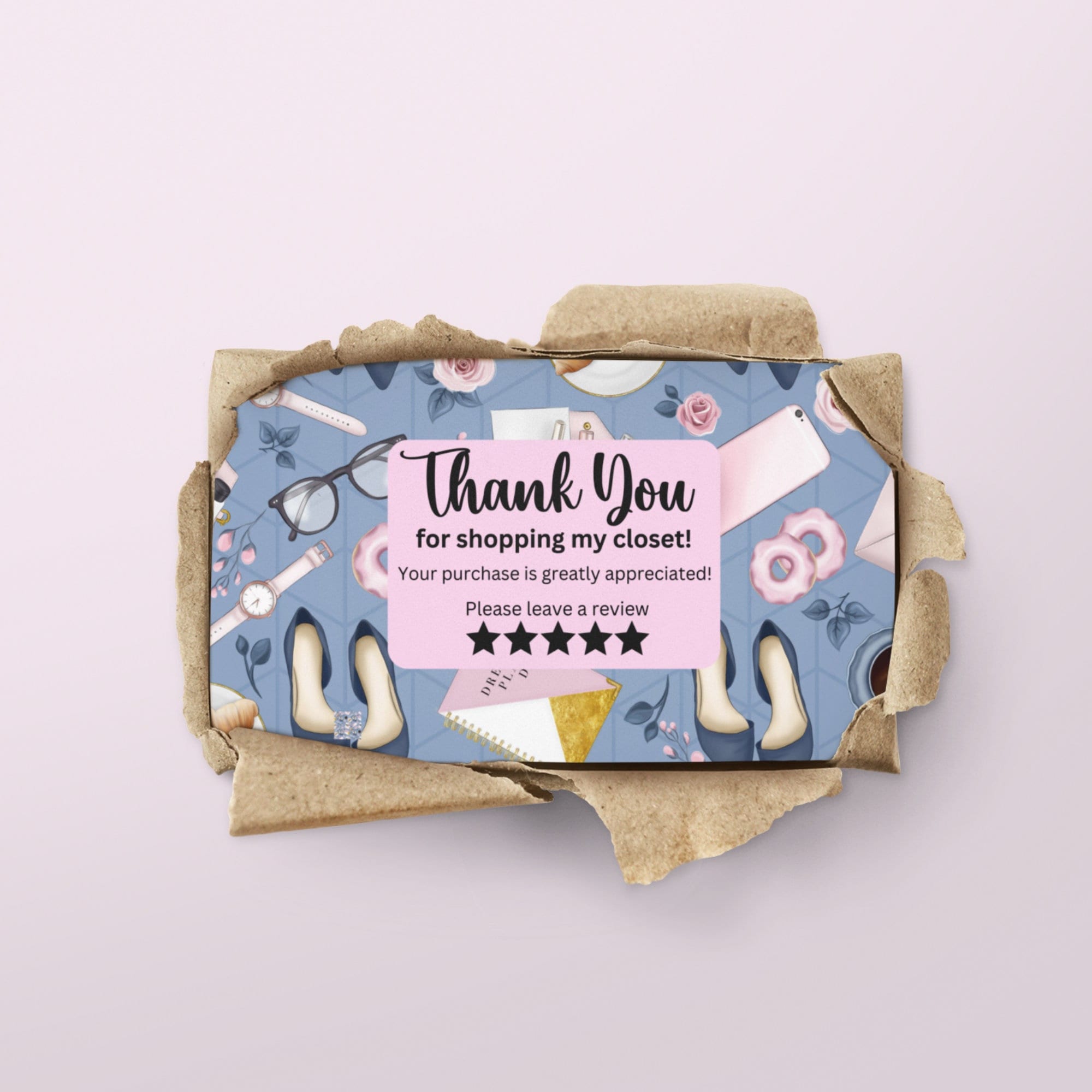 Thank You for Shopping My Closet Cards, Poshmark Thank You Cards
