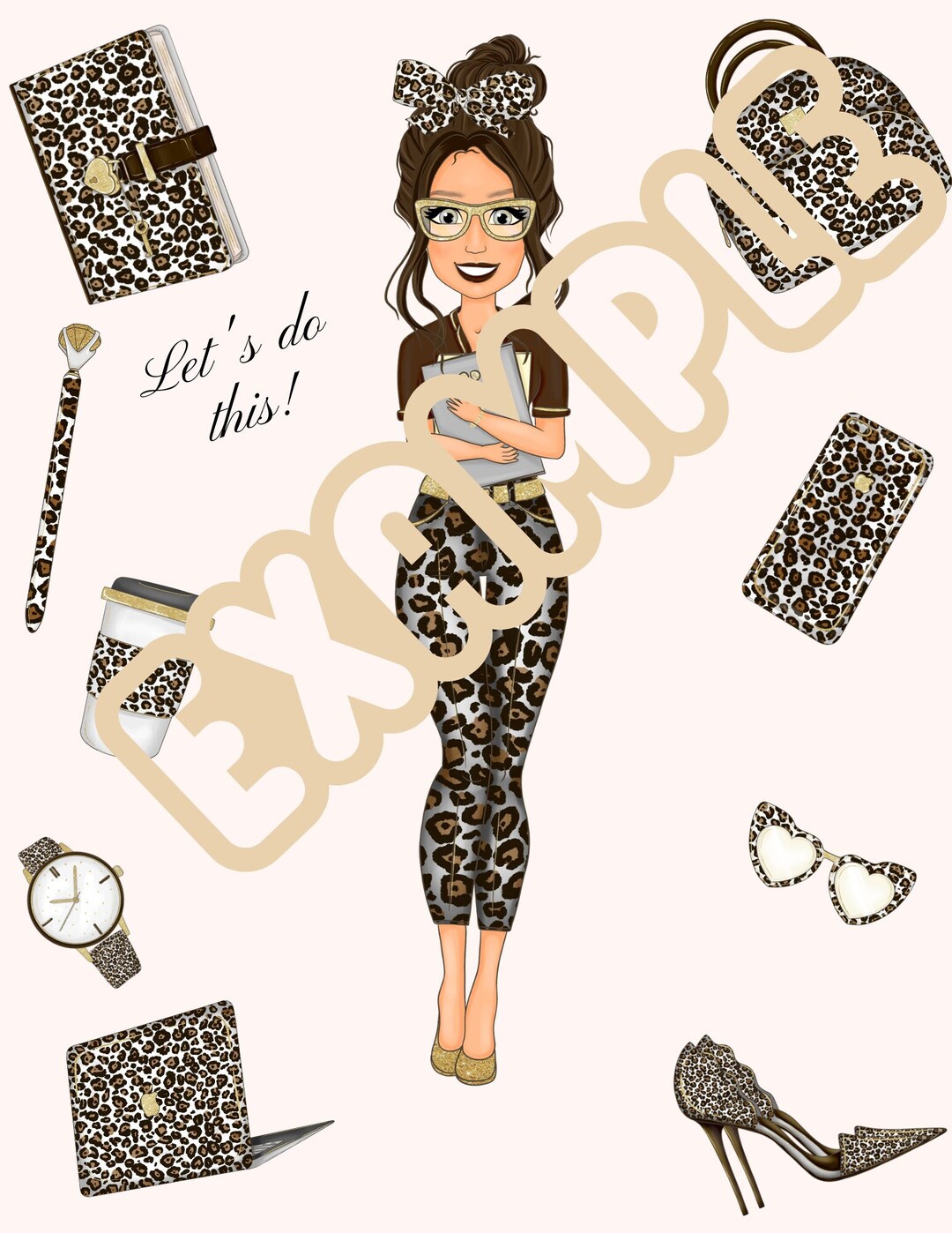 Cute Leopard Daily Weekly Monthly Planner for Students and More! - Etsy