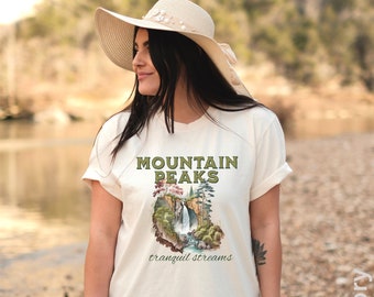 Granola Girl Shirt Granola Ästhetik Die Berge fordern CottageCore T-Shirt Forestcore Indie Tshirt National Forest Erhaltung Geschenk