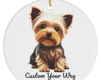 Niedlicher Yorkie-Welpe Fertigen Sie Ihre Art besonders an Personalisiertes Yorkshire Terrier-Andenken Geschenk Neue Welpen Verzierung