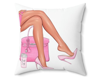 Boss Lady Spun Polyester Square Pillow