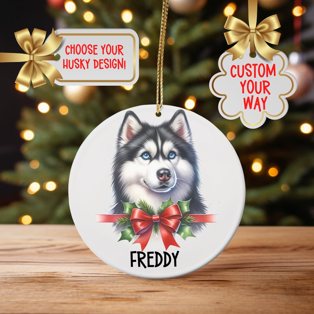 Custom Siberian Husky Christmas Ornament New Husky Puppy Ornament