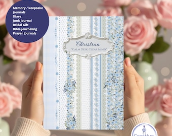 Durchdachtes Blumen-Schreibbuch für sie, personalisierter Erbstück-Stil für bedeutungsvolle Momente Brautjungfer-kundenspezifisches verziertes Blumenmuster beste Freundin