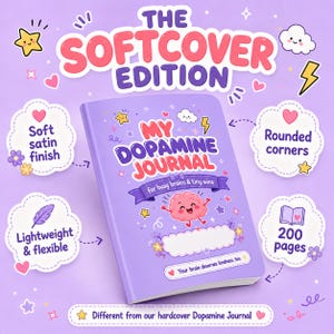 ADHD Dopamine Menu Softcover Journal | Neurodivergent  Diary for introvert gift for anxious girl ADHD bestie girlhood aesthetic Brain Dump