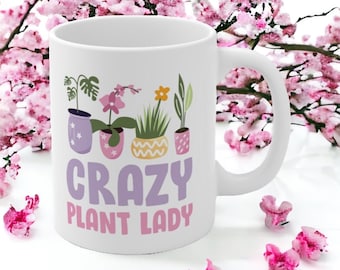 Crazy Plant Lady Mug, Plant Lady Gift, Gift for Plant Lover, Plant Mom Mug, Gardening Gift for Mom Funny Plant Mug, Just One more Plant Mug