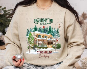 Sterne Hohl Inn Sweatshirt, ich rieche Schnee Weihnachten, gemütlicher Winter Pullover Lukes Urlaub Geschenk TV-Show Fan Bekleidung Herbst Festival