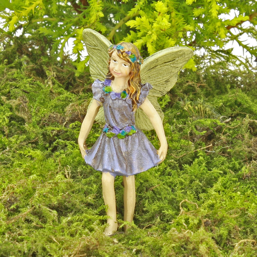 Little Fairy Violet Standing Fairy Miniature Fairy Figure Etsy UK