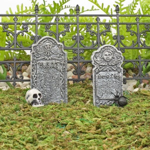 Spooky Gravestones, Miniature Gravestones, Halloween Gravestones, Tombstone, Fairy Garden Accessory, The Fairy Garden UK