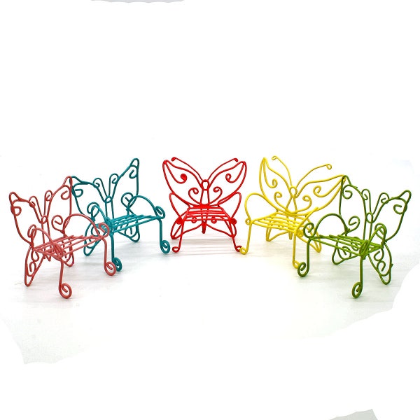 Fairy Garden Miniature Butterfly Chair, Fairy Garden Metal Chair, Butterfly Style Chair, Fairy Garden Furniture, The Fairy Garden UK