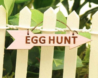 Easter Egg Hunt Arrow Sign, Miniature Easter Egg Hunt sign, Fairy Garden Easter Sign, Doll House, Easter Fairy Garden, The Fairy Garden UK