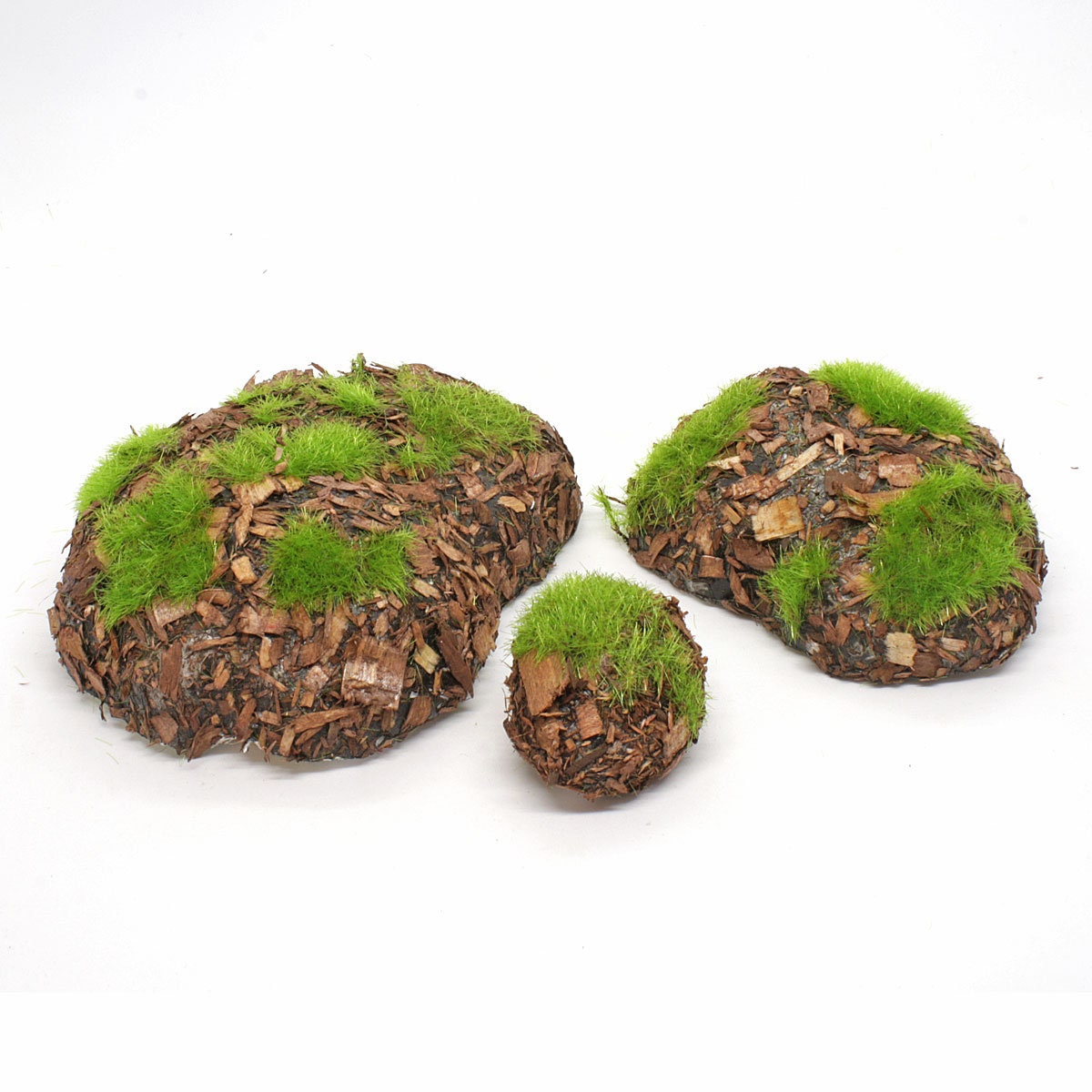 Ronds de mousse artificielle, Pierres de mousse pour jardin féerique, Ensemble de TROIS tailles différentes, Jardins de terrarium, Le jardin des fées,