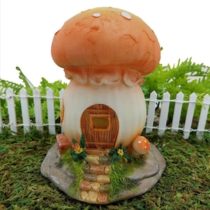 Pequena casa de fadas cogumelo, casa de cogumelo venenoso, casa em miniatura de jardim de fadas, acessório de jardim de fadas, The Fairy Garden UK