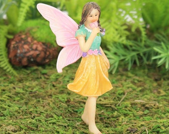 Standing Fairy with Flower, Walking Fairy, Fairy with Flower, Fairy Garden Figure, Fairy Garden Accessory, The Fairy Garden by Jennifer