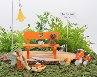 Fairy Garden Gift Set, Orange Collection 10 or 6 Piece Starter Pack for Miniature Fairy Garden, Fairy Garden Accessories, The Fairy GardenUK
