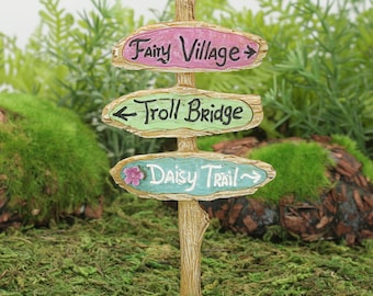 Fairy Sign Post, Miniature Fairy Garden Sign Post, Sign Post for Fairy Garden, Fairy Garden Accessory, The Fairy Garden UK