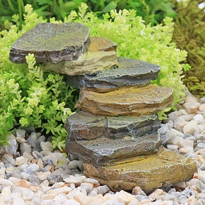 Stone Effect Steps, Fairy Steps, Fairy Stairs, Rock Steps, Fairy Garden Accessories, Miniature Fairy Accessory