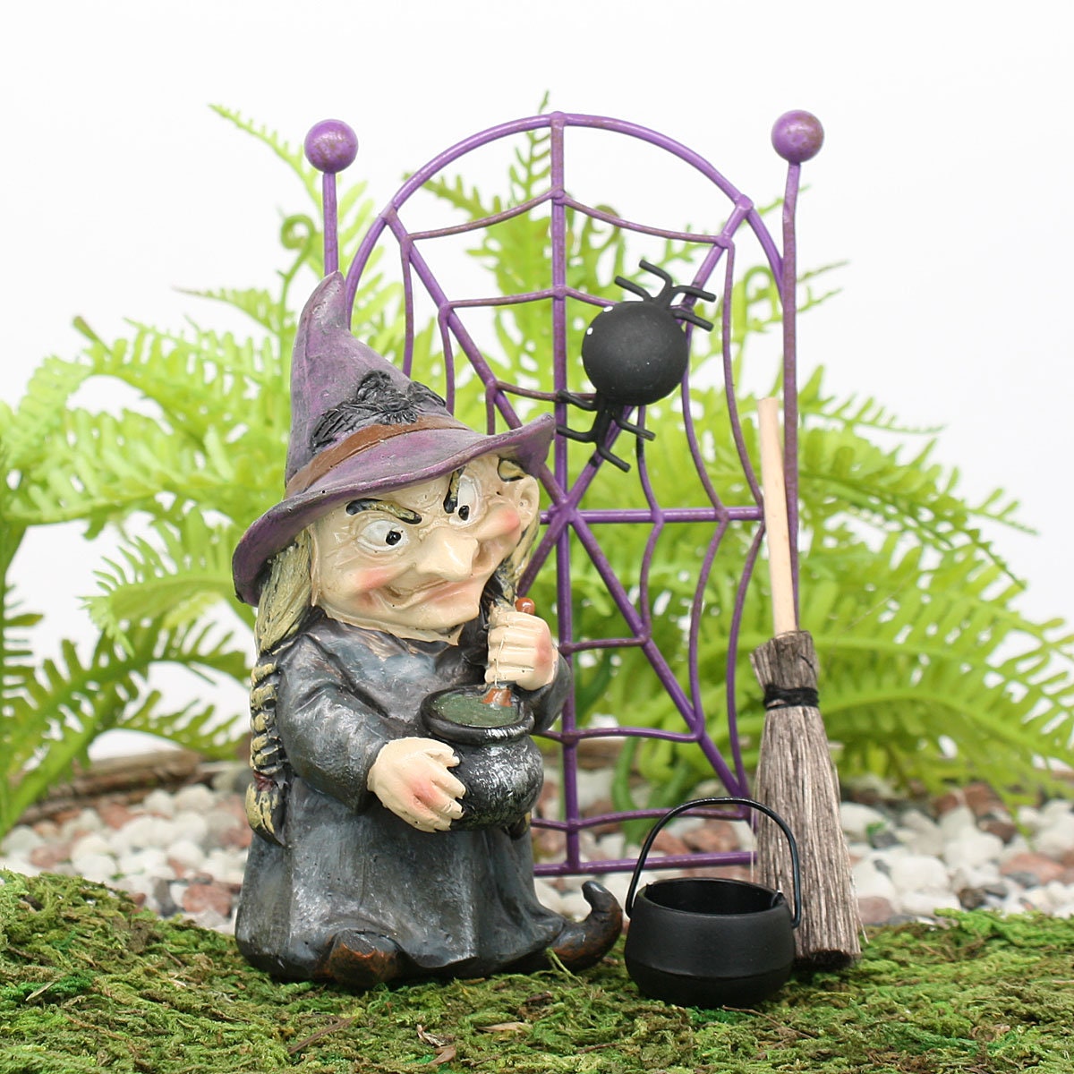ハロウィン人形 エスメラルダ・スパイダー・ウィッチ Halloween Miniature Collection, Purple Gate With Spider, Whimsical