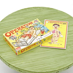 Mini Operation Box and Board, gra Doll House Operation, skala 1/12, brak części gry, The Fairy Garden UK