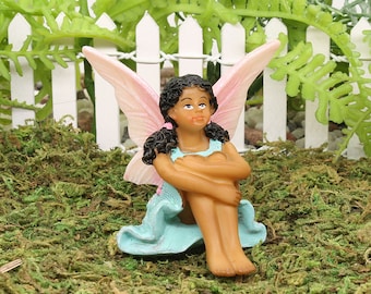 Sitting Fairy Jess, Miniature Sitting Fairy Figure, Fairy For Fairy Garden, The Fairy Garden UK