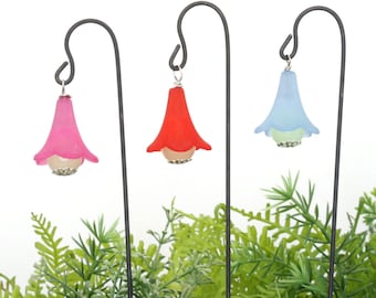 Glow In the Dark Flower Lantern and  Hook, Miniature Fairy Garden Lantern, Fairy Light, Fairy Garden Accessory, The Fairy Garden UK