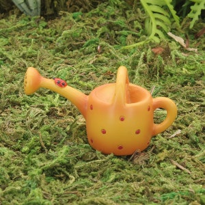 Fairy Watering Can With Little Ladybird, Miniature Watering Can, Dolls House, Fairy Garden Accessory, The Fairy Garden UK