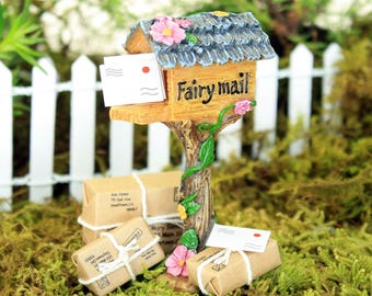 Fairy Mail Box, Fairy Mail And Packages, Fairy Letters, Miniature Fairy Mail Box, Fairy Garden Accessory, The Fairy Garden UK
