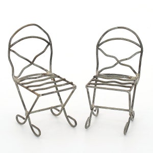 Pair of Metal Garden Chairs, Fairy Garden Chair, Fairy Garden Accessory, Dolls House, The Fairy Garden, UK Fairy Garden