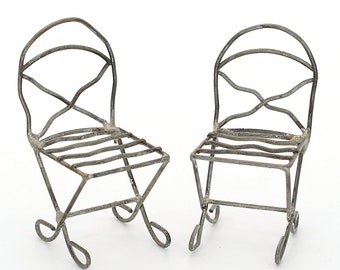 Pair of Metal Garden Chairs, Fairy Garden Chair, Fairy Garden Accessory, Dolls House, The Fairy Garden, UK Fairy Garden