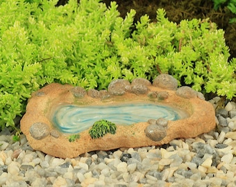 Joykick – Kit De Jardín Estanque De Peces De Hadas En Miniatura Pintada A Mano Figura Decorativa Estatuas Con Accesorios – Set De 4 Piezas Para Decoración De Tu Casa O Jardín