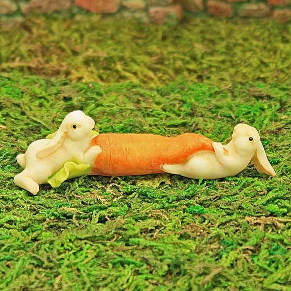 Miniatures The Fairy Garden Fairy Garden Accessory Rabbit and Carrot