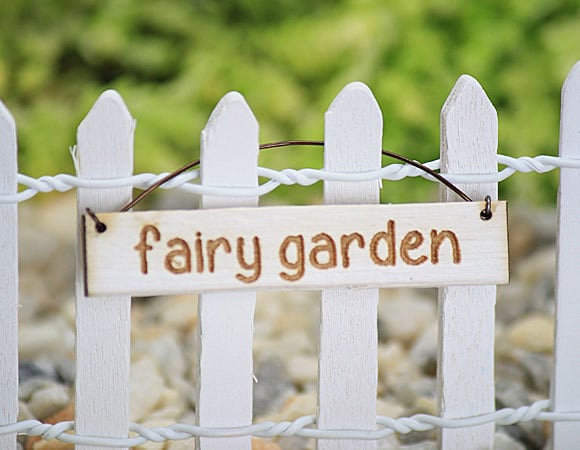Little Fairy Garden Hanging Sign, Miniature Fairy Garden Sign,  Small Fairy Garden Hanging Sign, Fairy Garden Accessory, The Fairy Garden UK