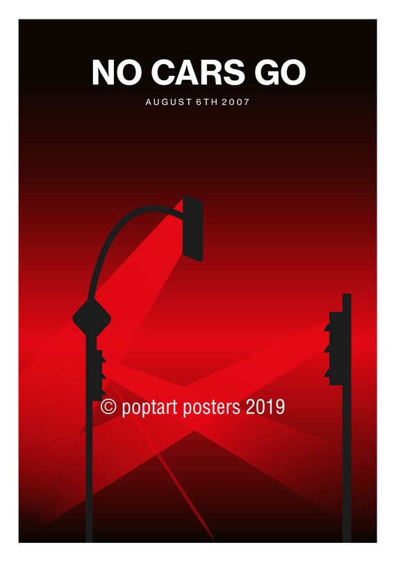 Band Poster Music Wall Art No Cars Go Poster Music & Movie Posters