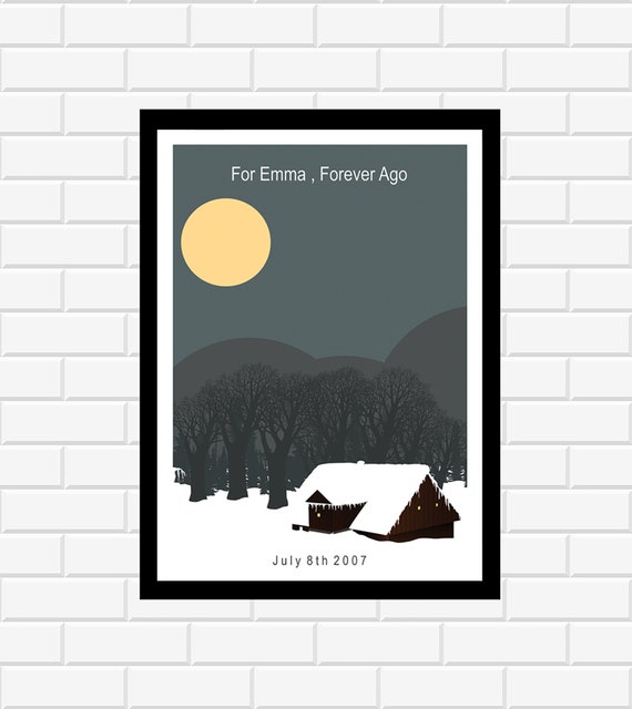 Bon Iver Poster Music Print Band Art Etsy