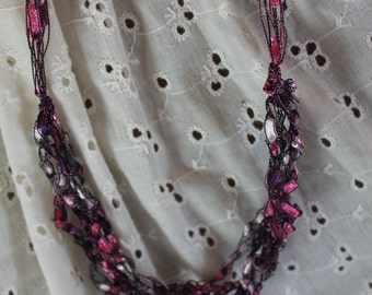 Crocheted Trellis Necklace