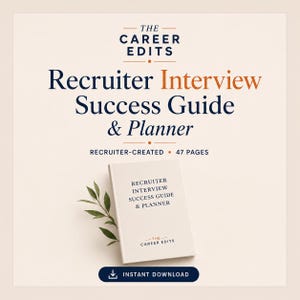 Guia e Planejador de Preparação para Entrevistas | Preparação para a Triagem do Recrutador (PDF)