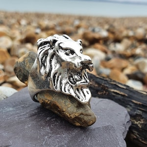 Silver Lion Ring, Lion Jewellery, Lion King, Rings for Men, Womens Costume Rings, Roaring, Safari, Lion Gifts, Gifts for Men, Rings, Animal