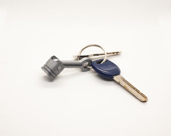 3D Printed Piston Keychain,  Keyring, Car Engine, Party Giveaway, Birthday Gift, Keys, back pack accessorie, gift to him