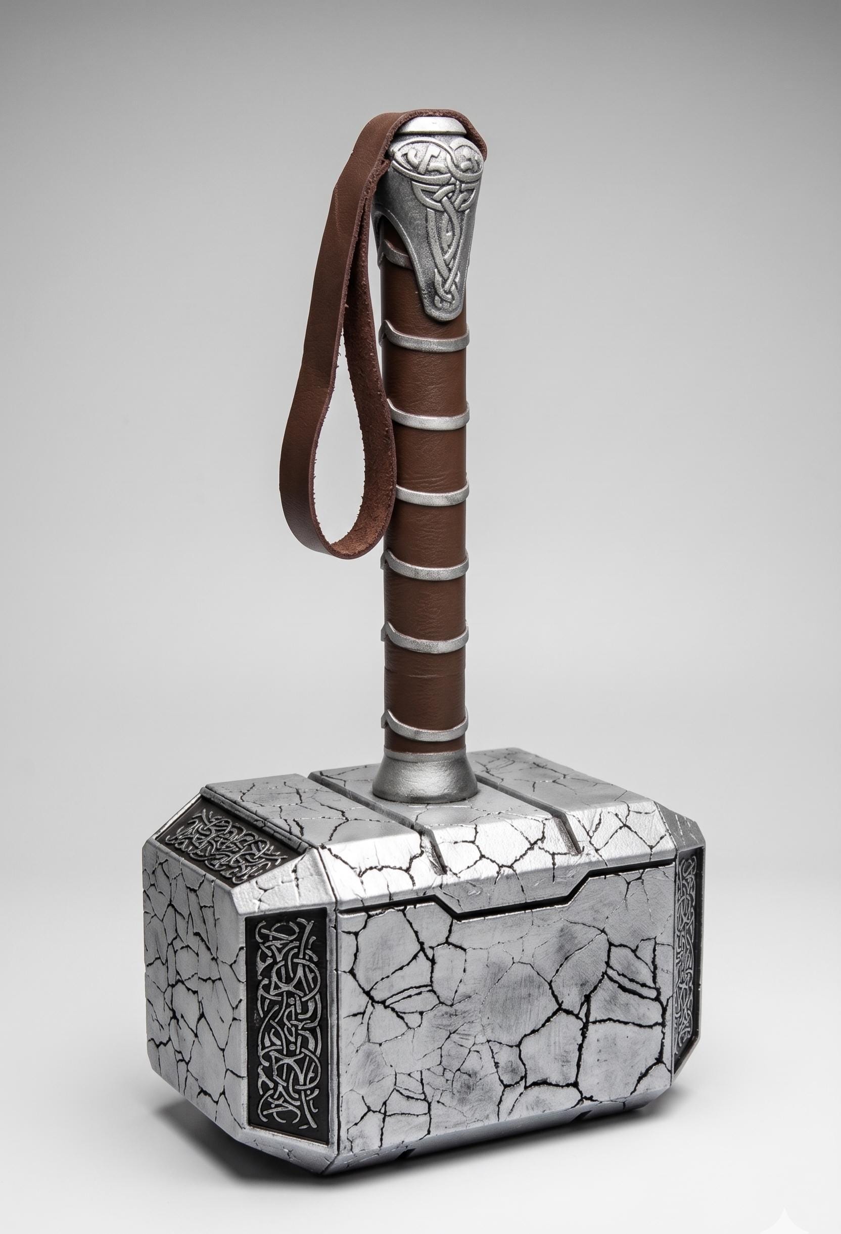 Cracked Mjolnir Replica, Mighty Thor Hammer Prop, Lifesize 3D