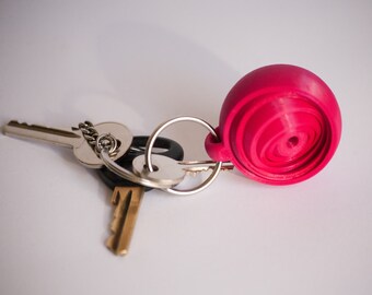 3D Printed Gyro Keychain with 6 rings