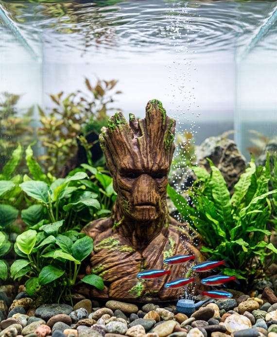 3D Printed Sci-fi Tree Ent Bust, Aquarium Safe Alien Tree Statue